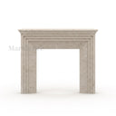 Limestone fireplace hearth in Moonlight Beige Limestone - Image 4