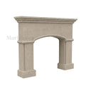 Natural limestone fireplace in Moonlight Beige Limestone - Image 4