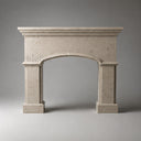 Natural limestone fireplace in Moonlight Beige Limestone - Image 2