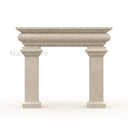 Limestone fireplace in Moonlight Beige Limestone - Image 4