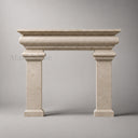 Limestone fireplace in Moonlight Beige Limestone - Image 2