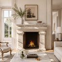 Limestone fireplace in Moonlight Beige Limestone - Image 1