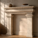 Limestone fireplace in Moonlight Beige Limestone - Image 3