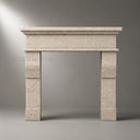 Limestone fireplace surround in Moonlight Beige Limestone - Image 2