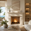 Limestone fireplace surround in Moonlight Beige Limestone - Image 1