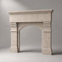 Limestone mantel in Moonlight Beige Limestone - Image 2