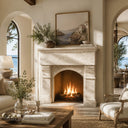 Limestone mantel in Moonlight Beige Limestone - Image 1