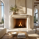 Limestone hearth in Moonlight Beige Limestone - Image 1
