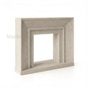 Limestone fireplace mantel in Moonlight Beige Limestone - Image 4