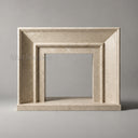 Limestone fireplace mantel in Moonlight Beige Limestone - Image 2