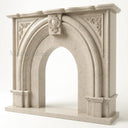 Natural limestone fireplace in Moonlight Beige Limestone - Image 5