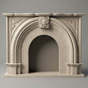 Natural limestone fireplace in Moonlight Beige Limestone - Image 2