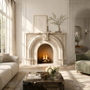 Natural limestone fireplace in Moonlight Beige Limestone - Image 1