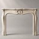 Limestone fireplace in Moonlight Beige Limestone - Image 2