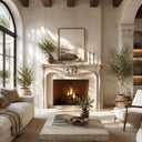 Limestone fireplace in Moonlight Beige Limestone - Image 1