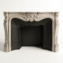 Limestone fireplace surround in Moonlight Beige Limestone - Image 5
