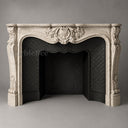 Limestone fireplace surround in Moonlight Beige Limestone - Image 2