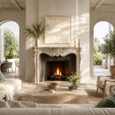Limestone fireplace surround in Moonlight Beige Limestone - Image 1