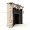 Limestone mantel in Moonlight Beige Limestone - Image 5
