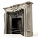Limestone mantel in Moonlight Beige Limestone - Image 4