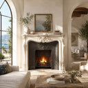 Limestone mantel in Moonlight Beige Limestone - Image 1