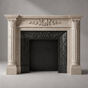 Limestone hearth in Moonlight Beige Limestone - Image 2