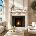 Limestone hearth in Moonlight Beige Limestone - Image 1