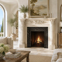 Limestone hearth in Moonlight Beige Limestone - Image 3
