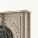 Limestone fireplace mantel in Moonlight Beige Limestone - Image 6
