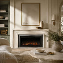 Limestone fireplace hearth in Moonlight Beige Limestone - Image 1