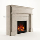 Natural limestone fireplace in Moonlight Beige Limestone - Image 3