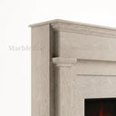 Natural limestone fireplace in Moonlight Beige Limestone - Image 6