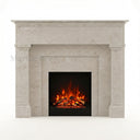 Natural limestone fireplace in Moonlight Beige Limestone - Image 4