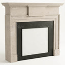 Limestone fireplace surround in Moonlight Beige Limestone - Image 4