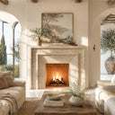 Limestone mantel in Moonlight Beige Limestone - Image 1