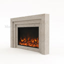 Limestone fireplace mantel in Moonlight Beige Limestone - Image 5