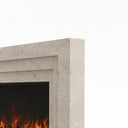 Limestone fireplace mantel in Moonlight Beige Limestone - Image 7