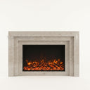 Limestone fireplace mantel in Moonlight Beige Limestone - Image 4
