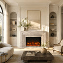 Limestone fireplace mantel in Moonlight Beige Limestone - Image 1