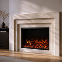 Limestone fireplace mantel in Moonlight Beige Limestone - Image 3
