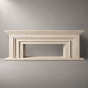 Natural limestone fireplace in Moonlight Beige Limestone - Image 2