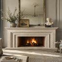 Natural limestone fireplace in Moonlight Beige Limestone - Image 1