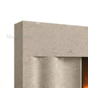 Limestone electric fireplace in Moonlight Beige Limestone - Image 6