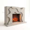Contemporary limestone fireplace in Moonlight Beige Limestone - Image 5