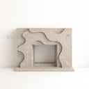 Contemporary limestone fireplace in Moonlight Beige Limestone - Image 4