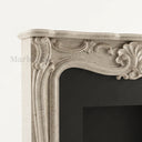 Carved limestone fireplace in Moonlight Beige Limestone - Image 5