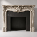 Carved limestone fireplace in Moonlight Beige Limestone - Image 2
