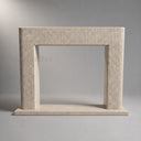 Limestone electric fireplace in Moonlight Beige Limestone - Image 2