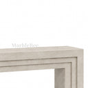 Limestone electric fireplace in Moonlight Beige Limestone - Image 6