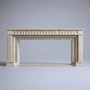 Limestone electric fireplace in Moonlight Beige Limestone - Image 2